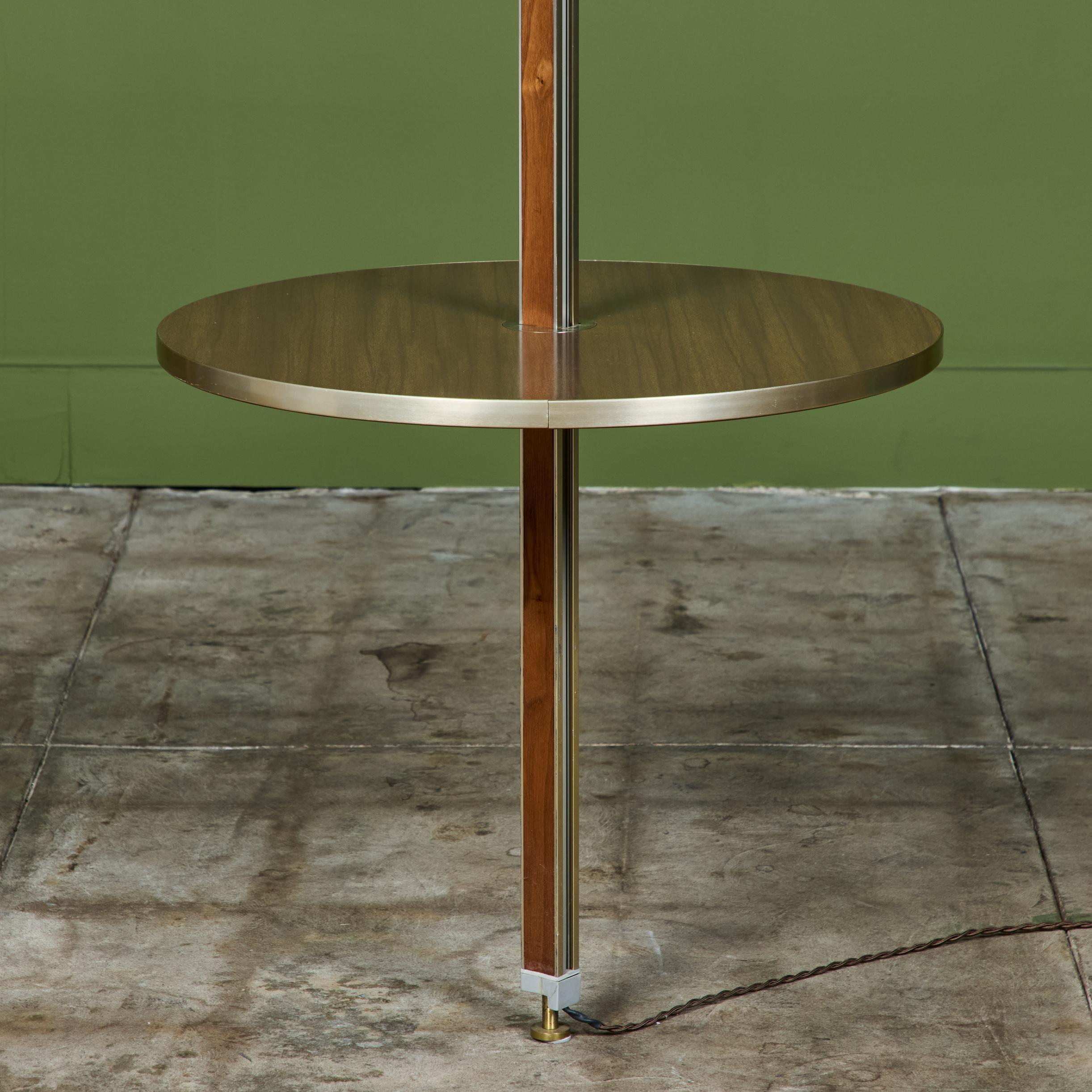 Gerald Thurston Three-Shade Tension Pole Floor Lamp for Lightolier For Sale 4