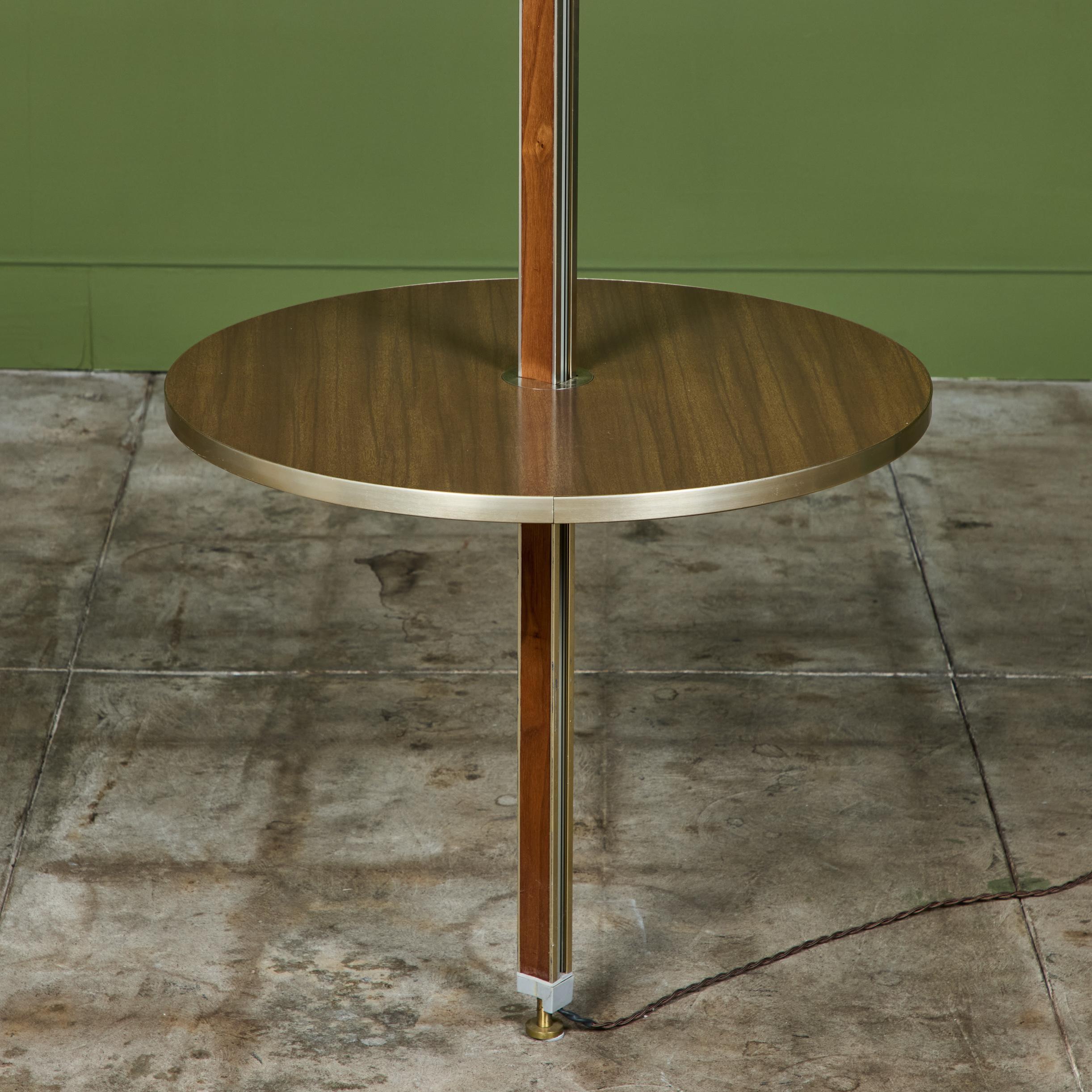 Gerald Thurston Three-Shade Tension Pole Floor Lamp for Lightolier For Sale 8