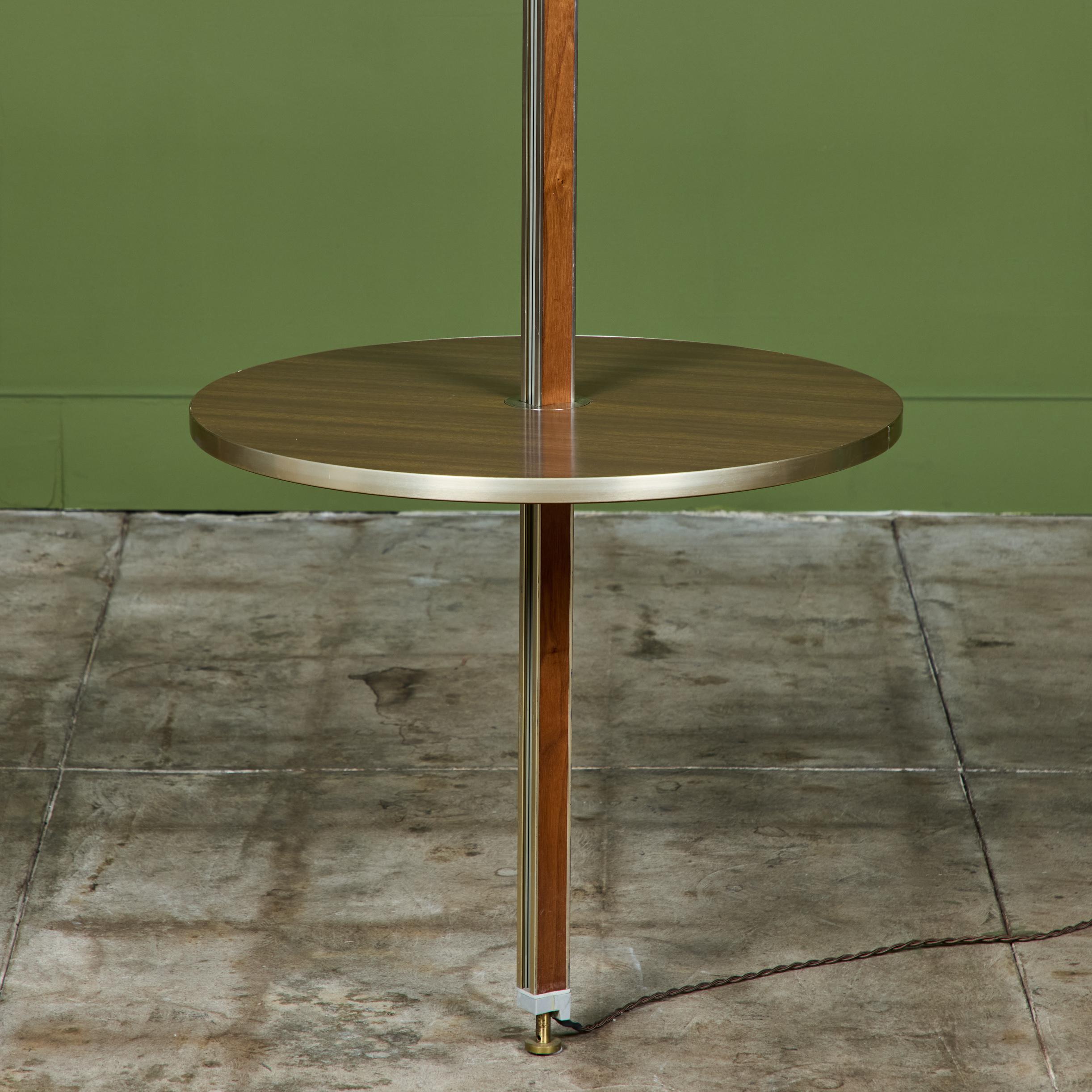 Gerald Thurston Three-Shade Tension Pole Floor Lamp for Lightolier For Sale 9