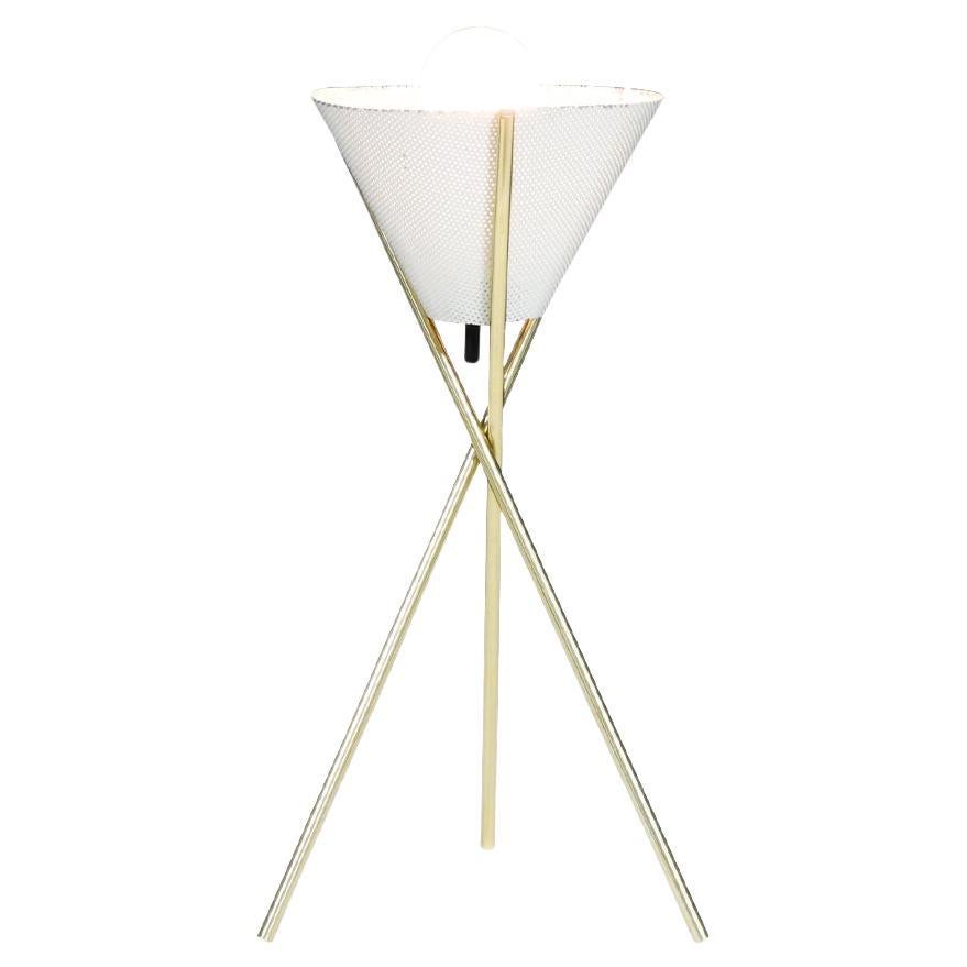 Gerald Thurston lampe de table tripode en laiton pour Lightolier en vente