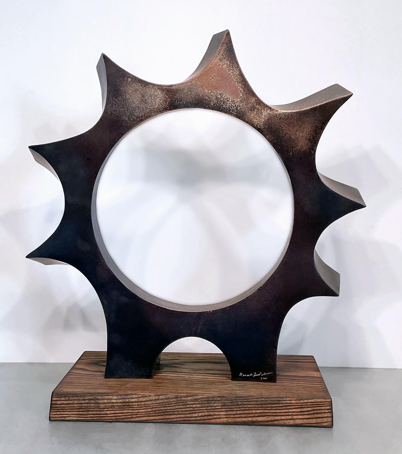 Gerard Tsutakawa Abstract Sculpture - "The Beginning" unique bronze sculpture