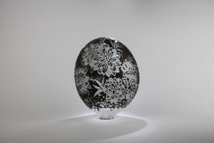 Gérald Vatrin "Dalias" escultura de vidrio soplado motivos florales