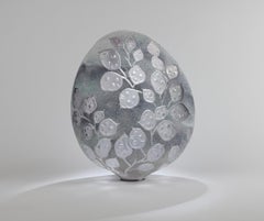 Sculpture en verre "Monnaie du Pape" de Gérald Vatrin