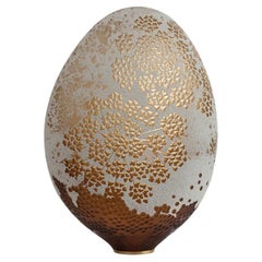 Gérald Vatrin "Ombelle", blown glass sculpture floral motives