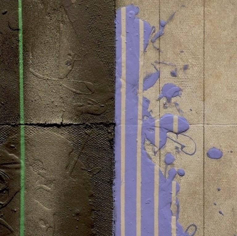 Senza titolo (Spray Painting 5) : opera d'arte contemporanea astratta - Abstract Painting Marrone di Gerald Wolfe