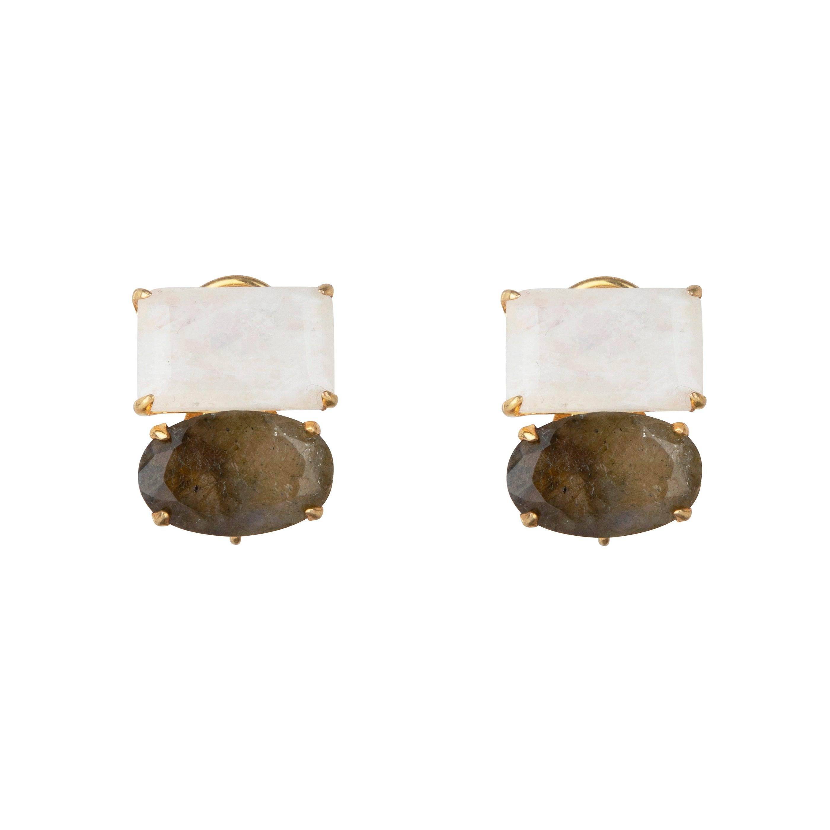 Geraldine Clip On Earrings (more colors) In New Condition For Sale In New York, NY
