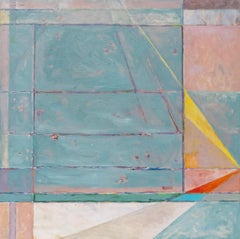 Geraldine Stuheit "Anrichten & Segel" 1986 Abstraktes geometrisches Ölgemälde