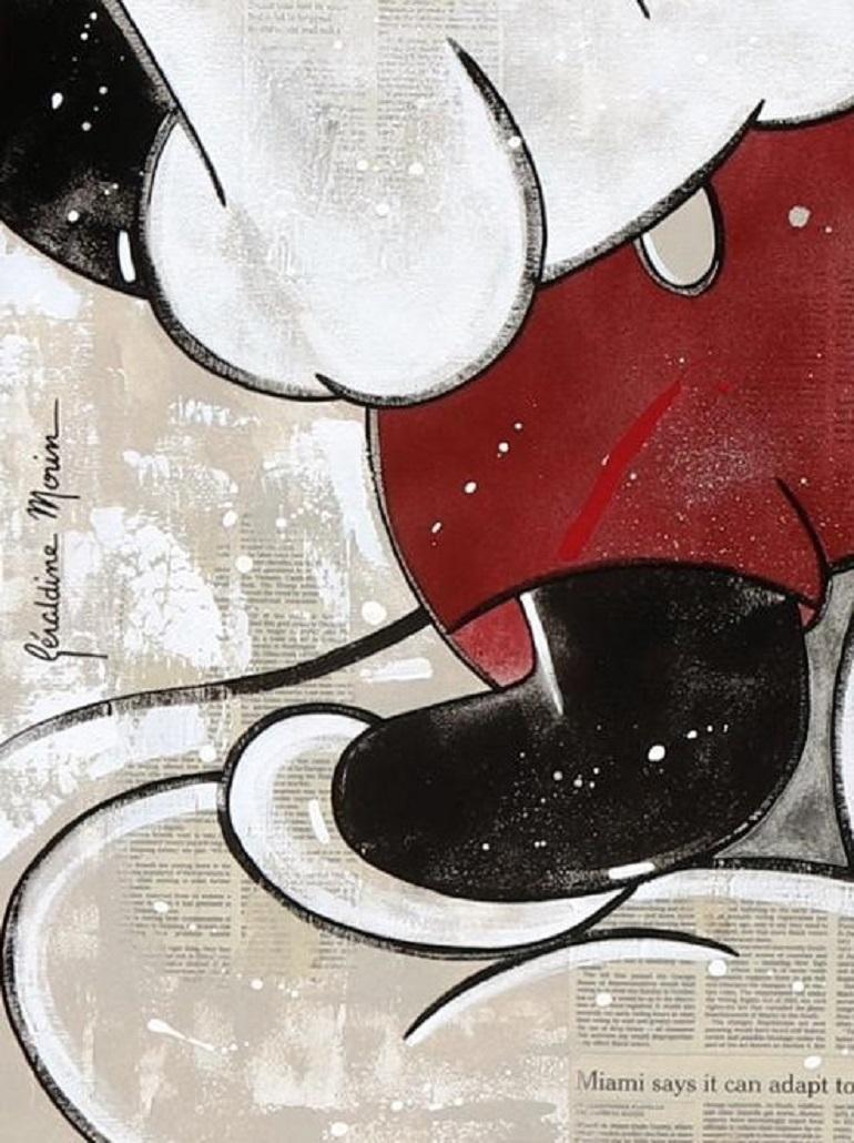 Marilyn et Mickey rire (en anglais) - Pop Art Painting par Geraldine Morin