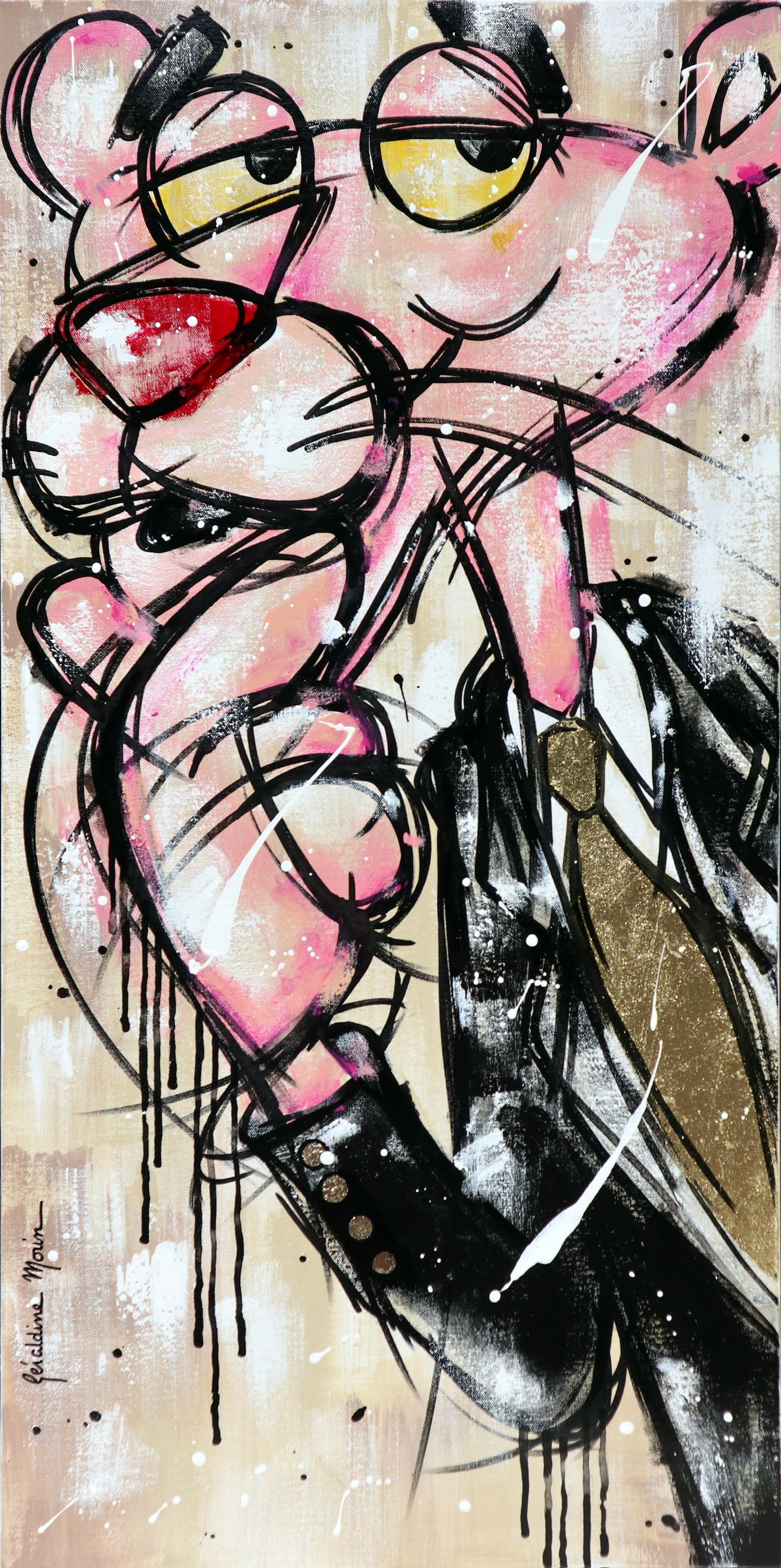 Animal Painting Geraldine Morin - PINK WHO