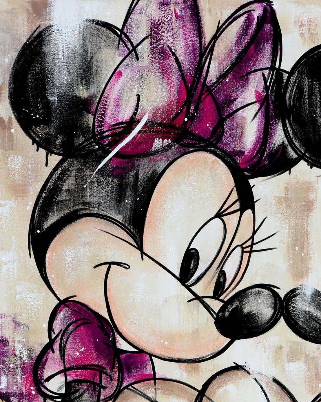 Original, mixed media on canvas.

Taking inspiration from street and pop art, mixed with a cartoon element, Geraldine creates colourful and exquisitely finished paintings.

Bright and colourful graffiti style pop art painting, featuring Mickey and