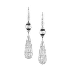 Geraldo 23.15 Carat Briolettes Diamond Invisible Setting Earrings