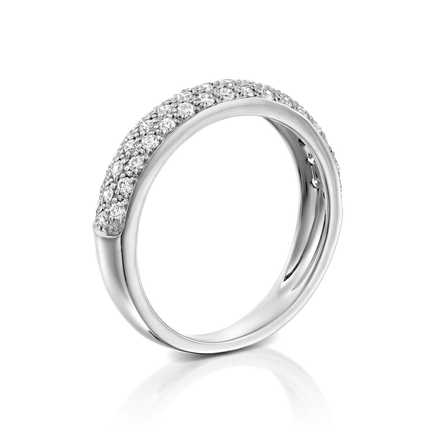 For Sale:  Geraldo Classic Diamond White Gold Pavé Ring 3