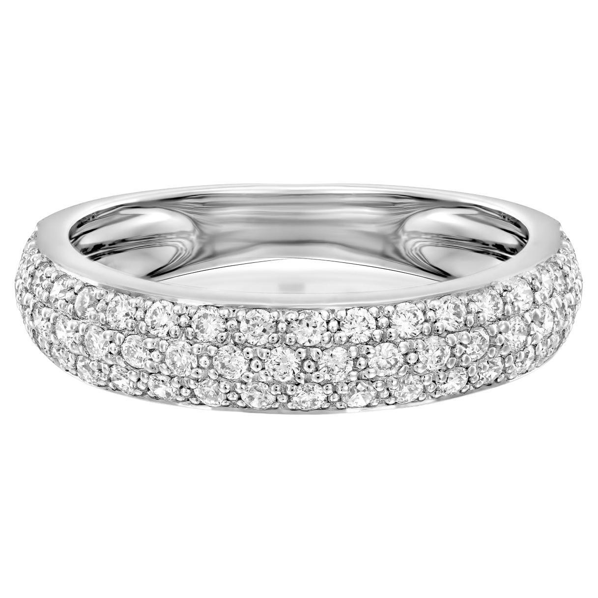 For Sale:  Geraldo Classic Diamond White Gold Pavé Ring