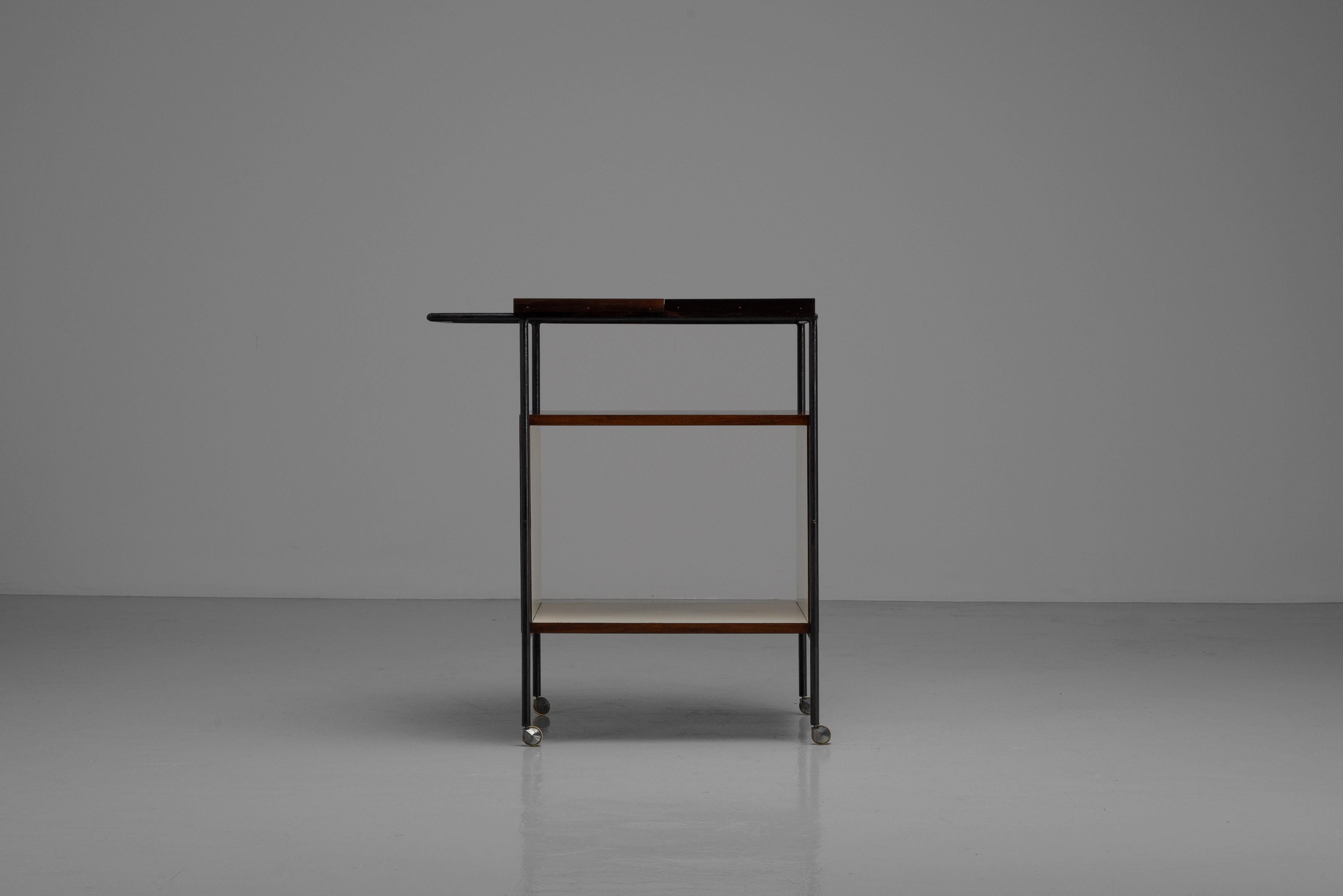 Brésilien Chariot de bar Geraldo de Barros Unilabor Brazil 1955 en vente