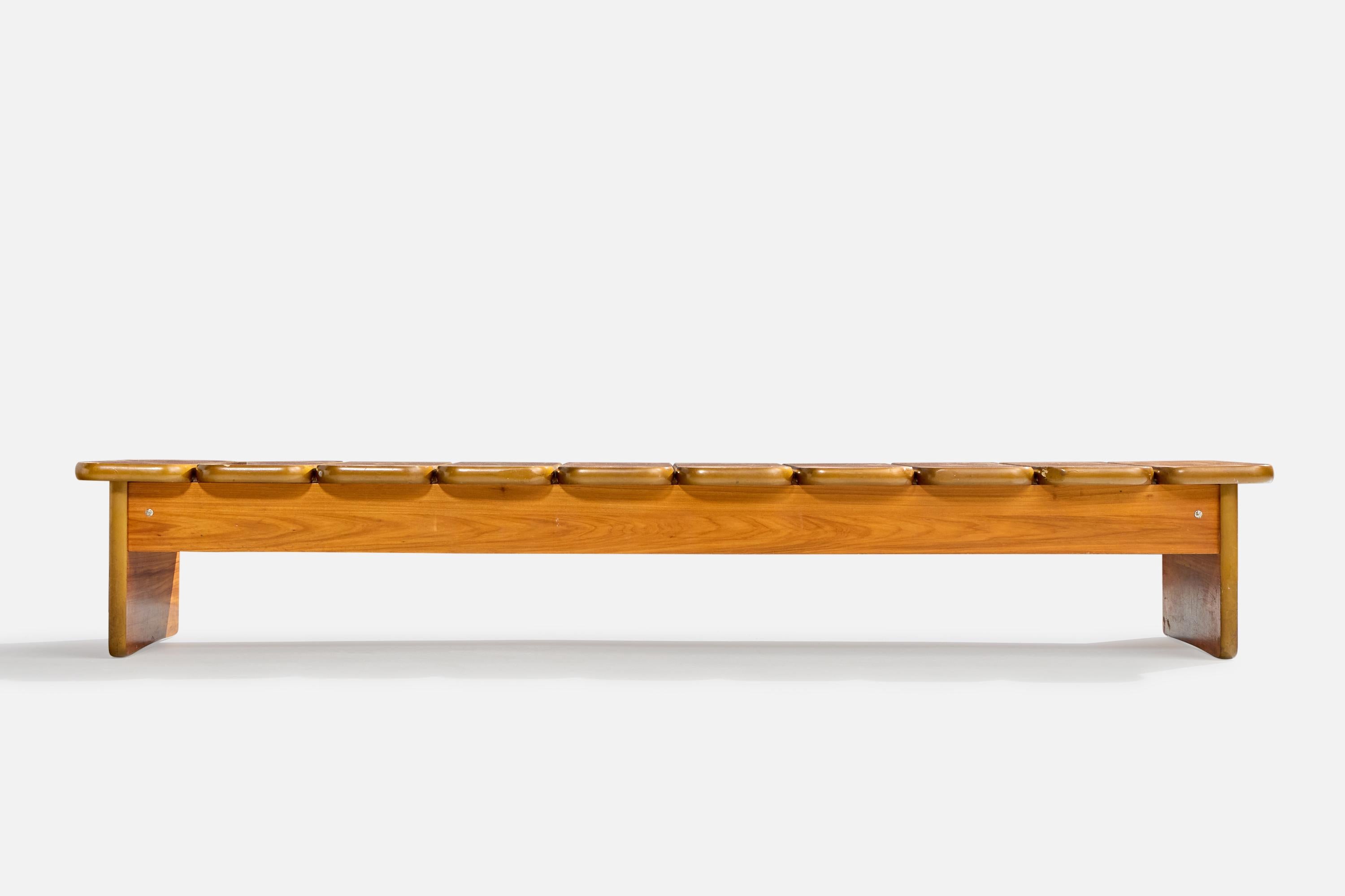 Brasiliano Geraldo de Barros, Panchina, Wood, Metallo, Brasile, anni '70 in vendita