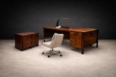 Geraldo de Barros Brazilian Modern Office Cabinet in Rosewood, Hobjeto, 1970s