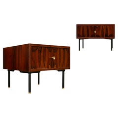 Geraldo de Barros for Unilabor Pair of Brazilian Rosewood Nightstands, Brazil