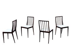 Chaise Geraldo de Barros pour Unilabor, en bois de rose et cuir