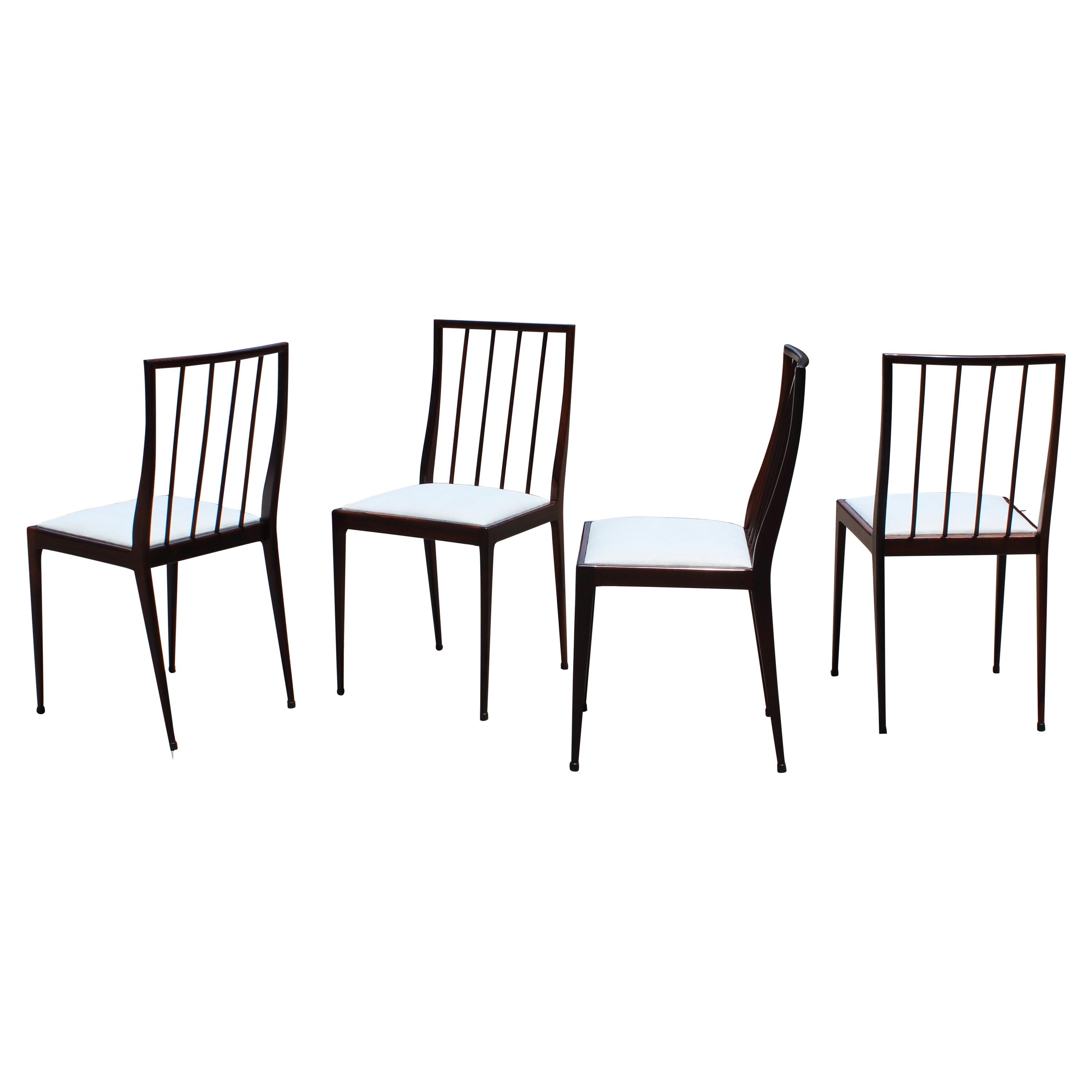 Set of Six Rosewood Chair by Unilabor For Sale at 1stDibs