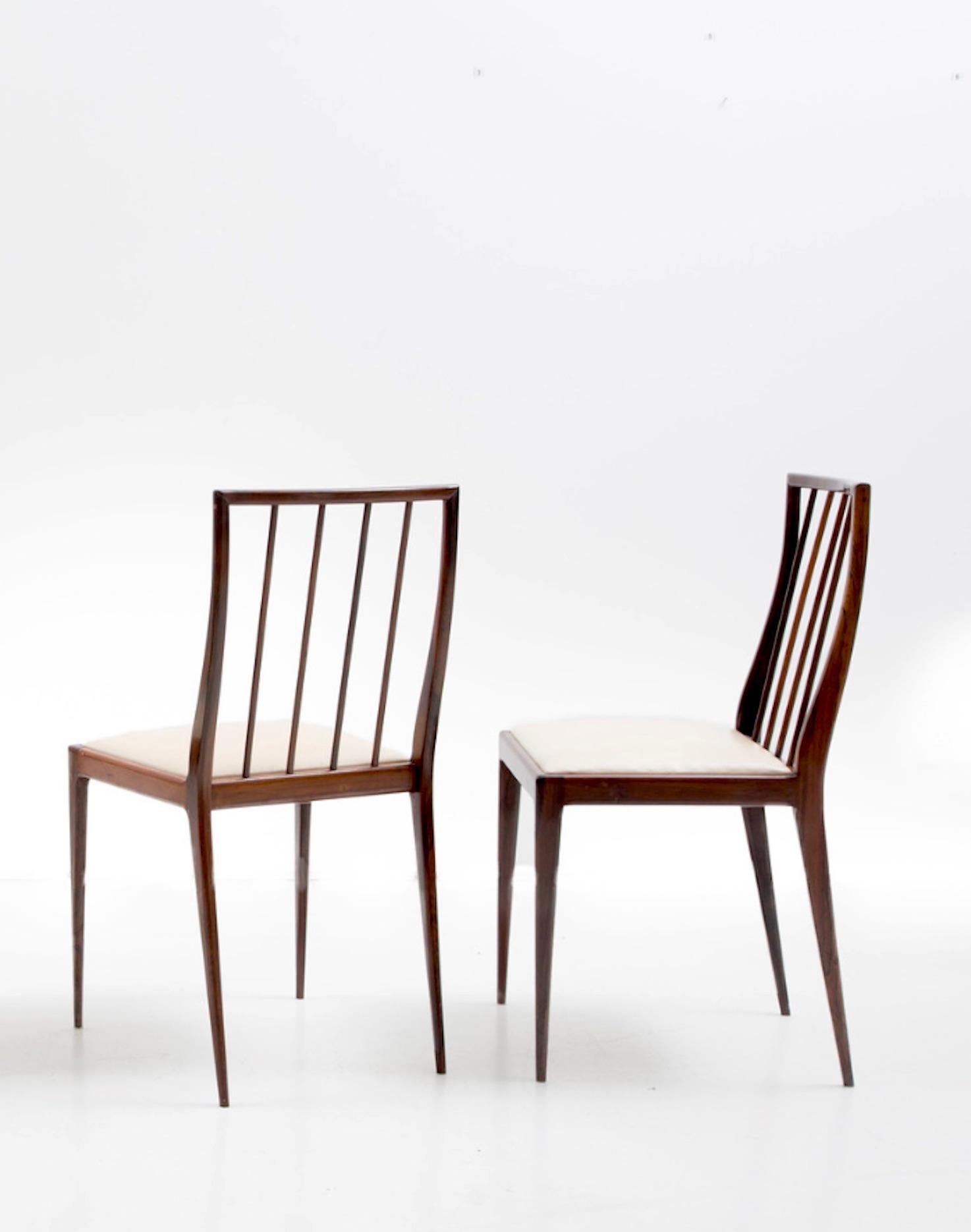 Geraldo de Barros. Paar Liegestühle, Massivholz und Stoff, um 1960 im Zustand „Gut“ im Angebot in PARIS, FR
