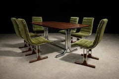 Geraldo de Barros “Torm” Conference Dining Table in Chrome & Rosewood, Brazil