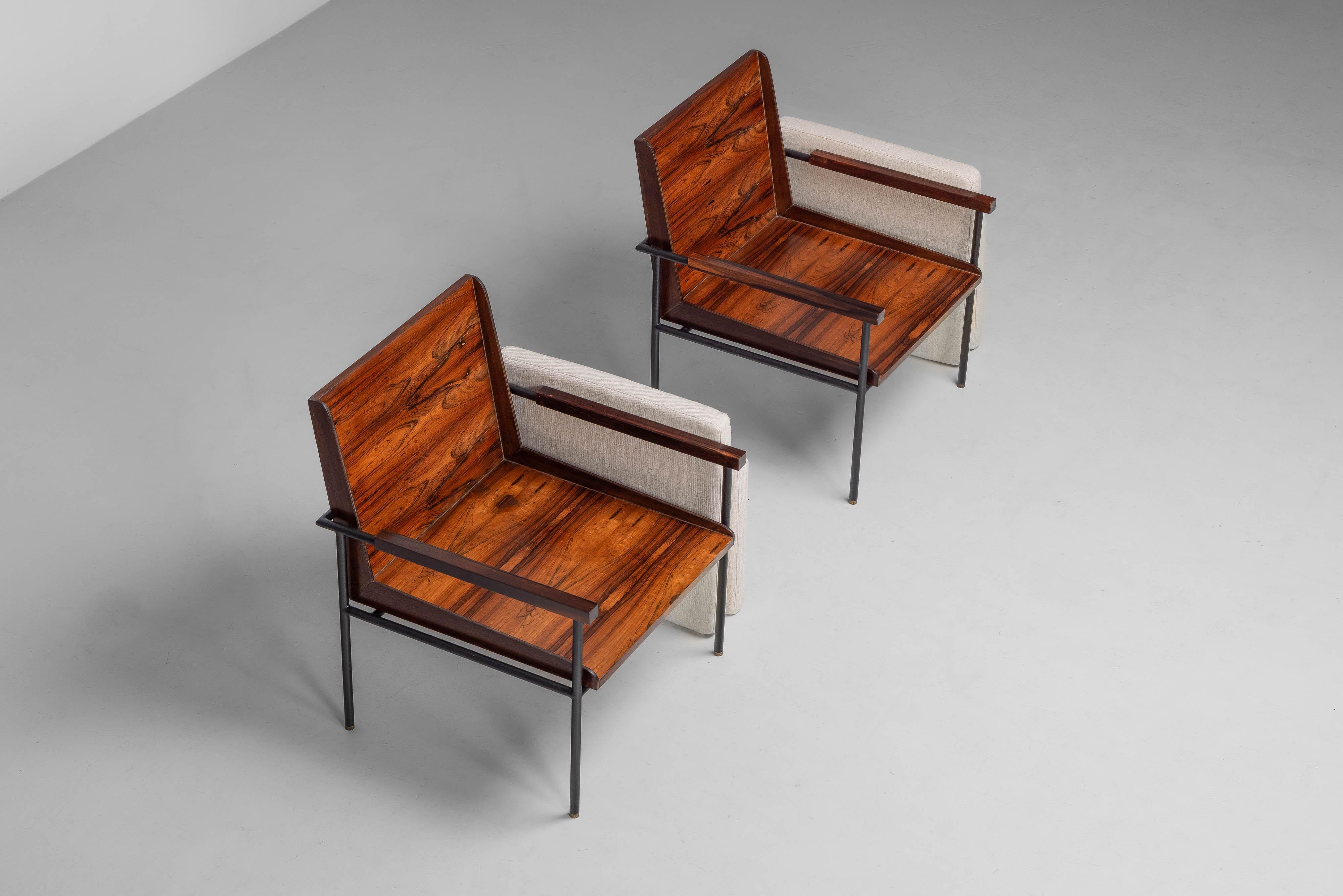 Geraldo de Barros UL19 armchairs Unilabor Brazil 1955 For Sale 5