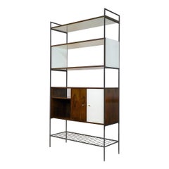 Geraldo de Barros - Unilabor. Bibliothèque MF 710, 1954. Fer, bois de rose et formica