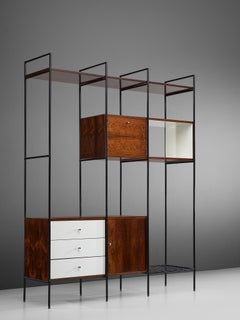 Geraldo de Barros Wall Unit in Rosewood and Steel