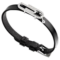 Geraldo Pin Diamond Leather Belt Bracelet