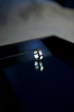 Geraldo Pin Diamond White Gold Ring