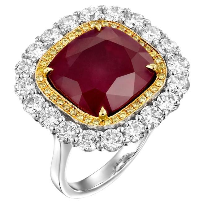 Geraldo Ruby Diamond Ring For Sale