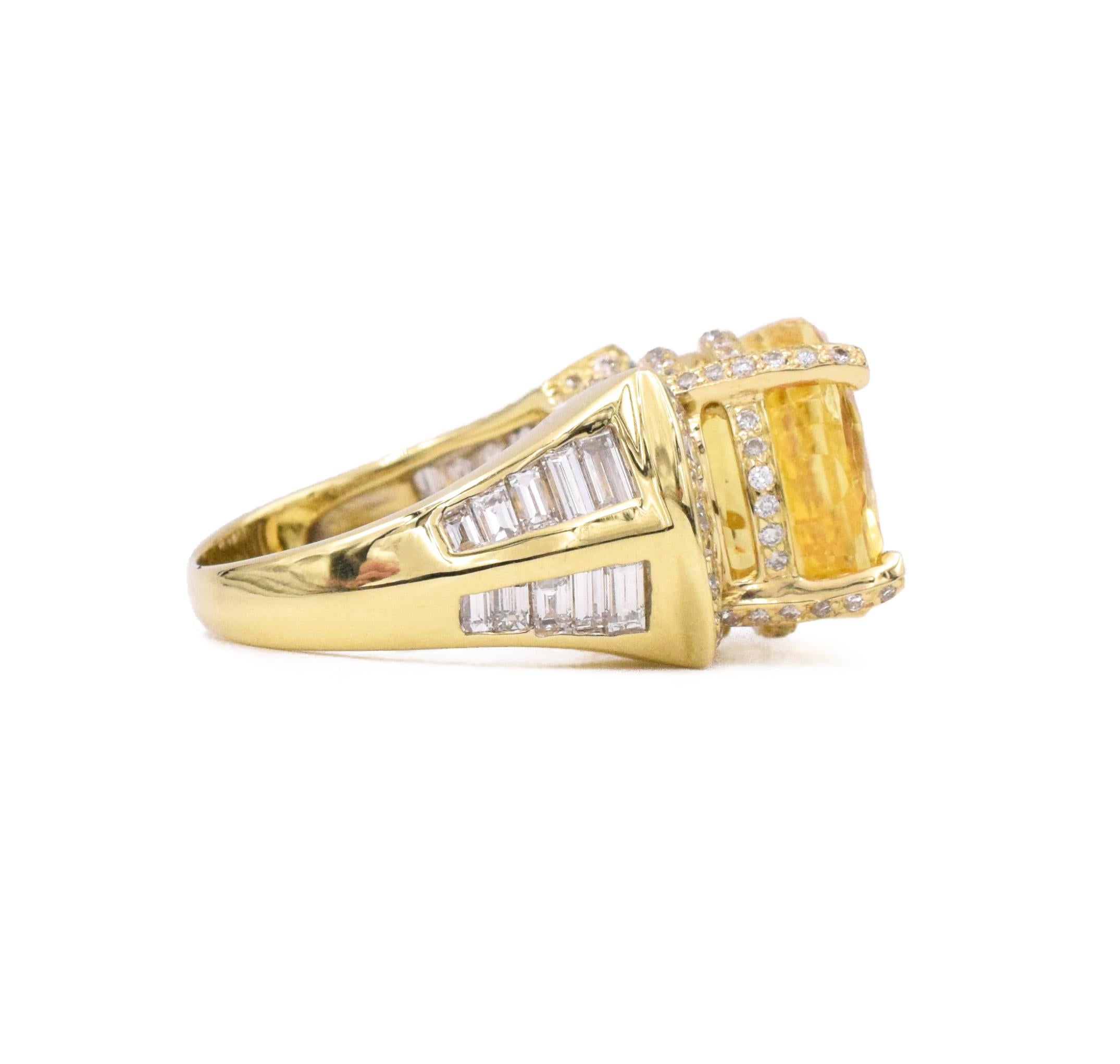 Women's NALLY AGL Yellow Sapphire and Diamond Ring