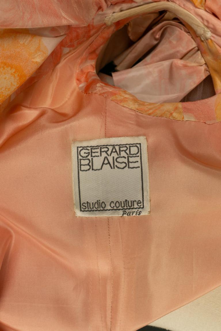 Gerard Blaise Long Dress in Orange and Pink Tones For Sale 3
