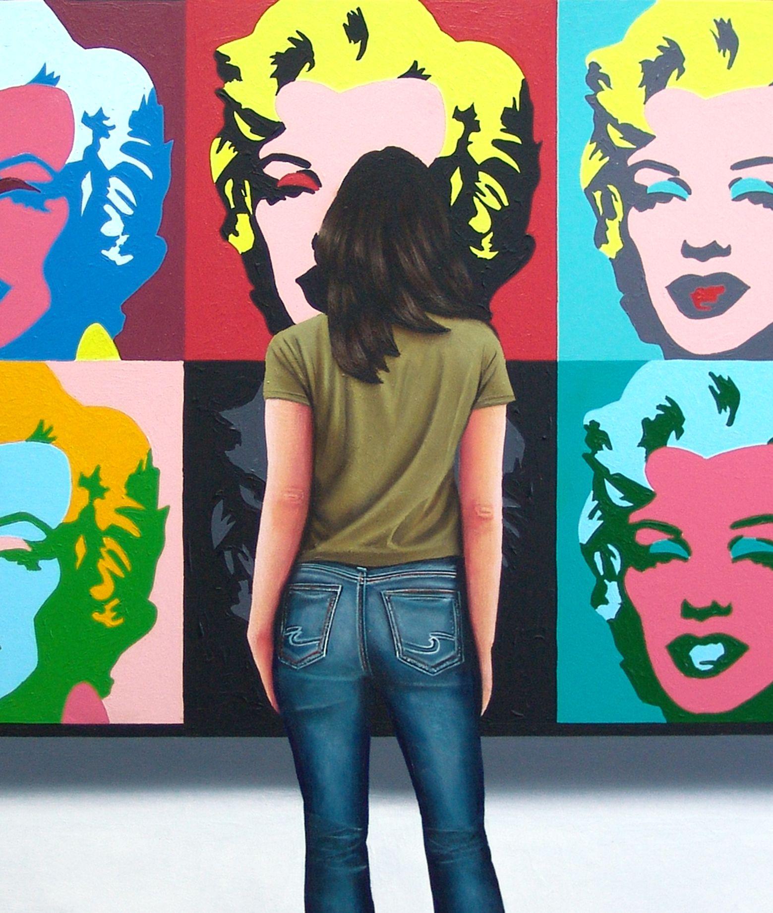 Marilyn, Painting, Acrylic on Wood Panel 1