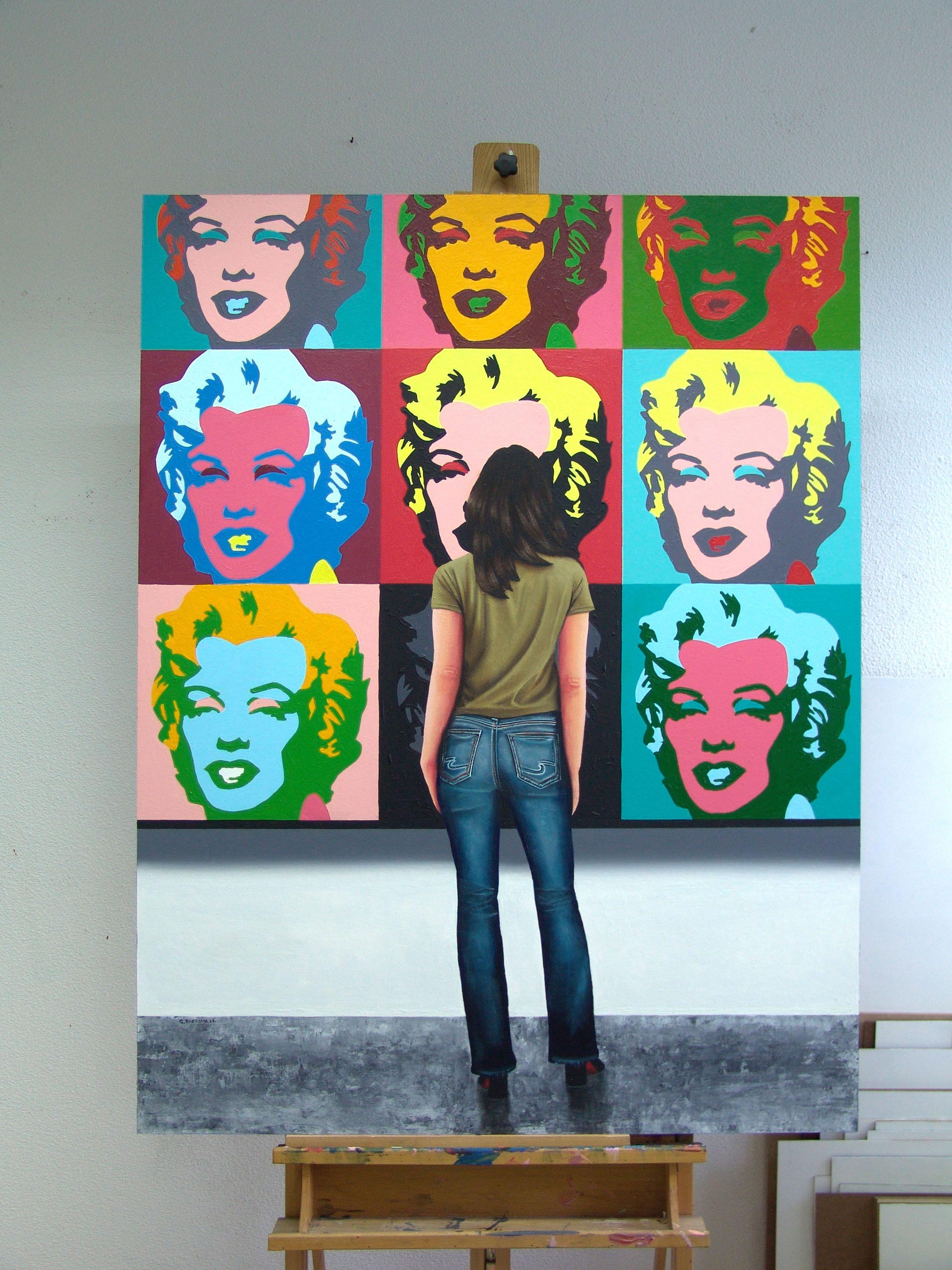 Marilyn, Painting, Acrylic on Wood Panel 3