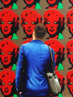 Rote Marilyns, Gemälde, Acryl auf Holzplatte