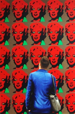 Red Marilyns, Painting, Acrylic on Wood Panel