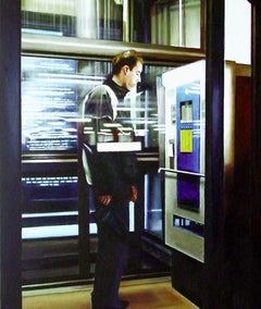 La cage, peinture, acrylique sur panneau de bois