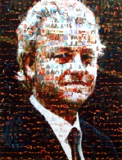 The Prophet (Geert Wilders with Muslims), Painting, Acrylic on Wood Panel