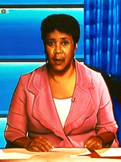 The Show (8 heures de nouvelles), peinture, acrylique sur panneau de bois