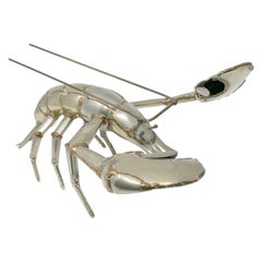 Gerard Bouvier Metal Cutlery Lobster Sculpture, circa 1970