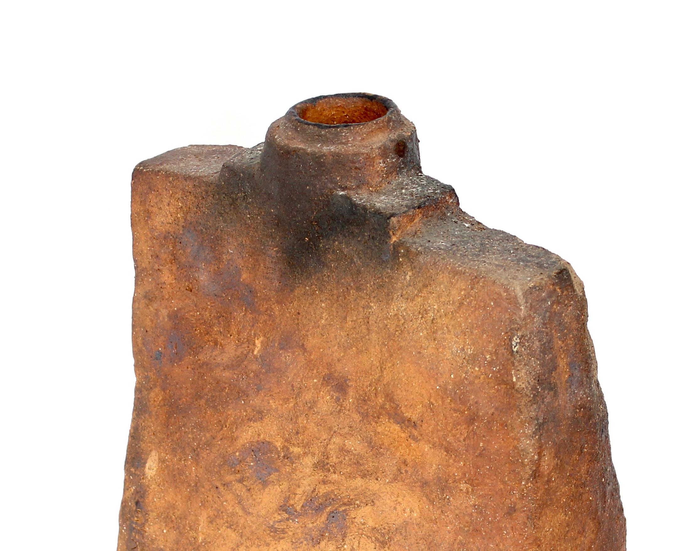 Gerard Brossard Jarrón de cerámica de madera cocida La Borne Francia circa 1976 en venta 2