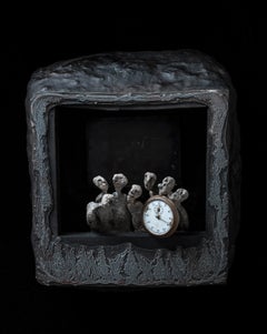 Outsider Art Wall Sculpture: 'It's Time'