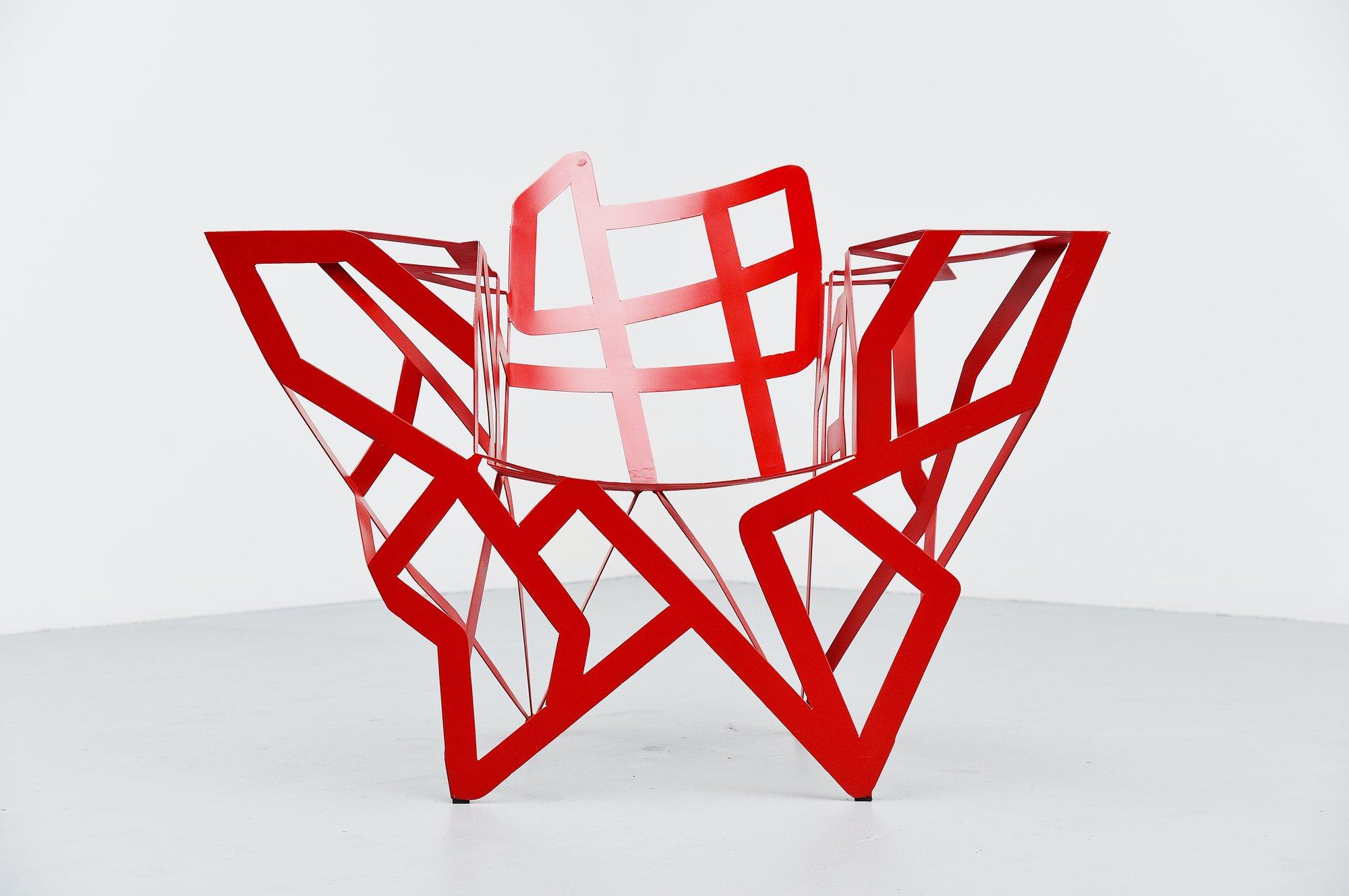 Gerard Coquelin Zig Zag Chair, France, 1990 In Good Condition In Etten-Leur, NL