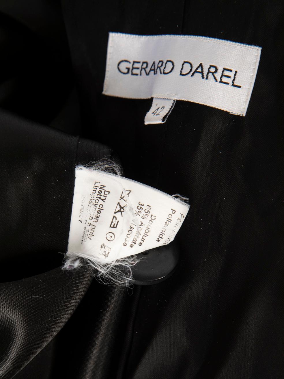 Gerard Darel Cappotto lungo in lana nera con bottoni taglia M. in vendita 5
