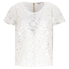Gerard Darel Embroidered Floral Lace Cotton Top