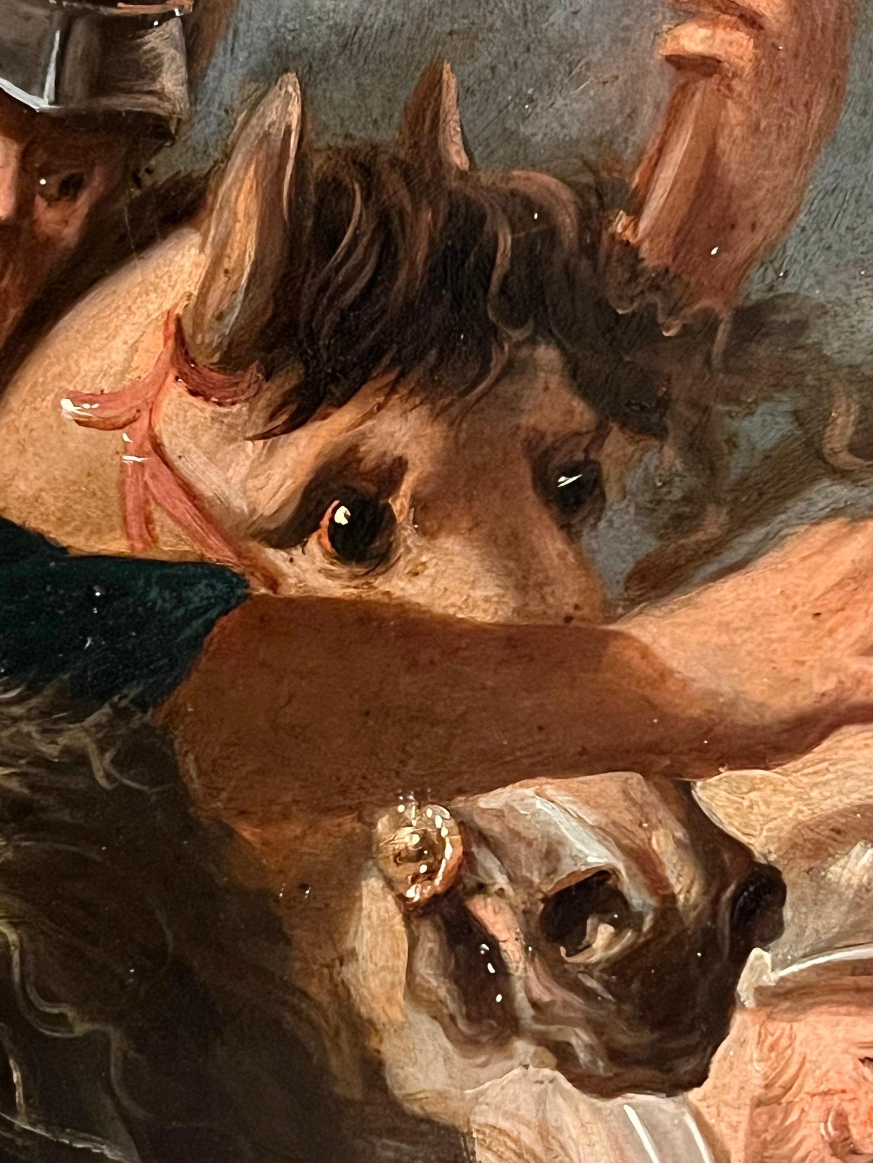 Dipinto antico fiammingo del XVII secolo - La crocifissione - Cristo di Rubens 1