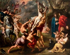 17. Jahrhundert Flemish Old Master painting - The Crucifixion - Rubens Christus