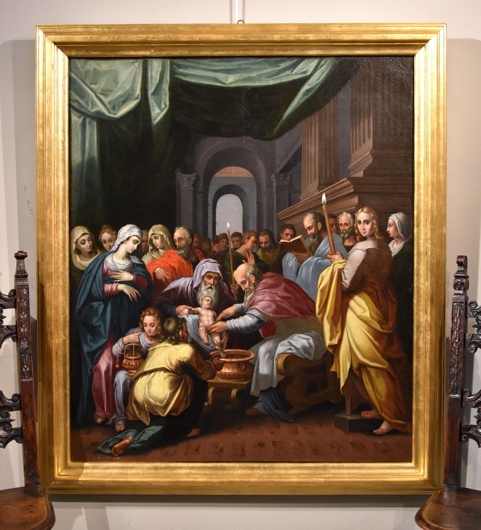 Circoncision Christ Lairly Peinture Flemish Huile sur toile Vieux maître 17ème siècle - Painting de Gérard de Lairesse (Liège 1641 - Amsterdam 1711)