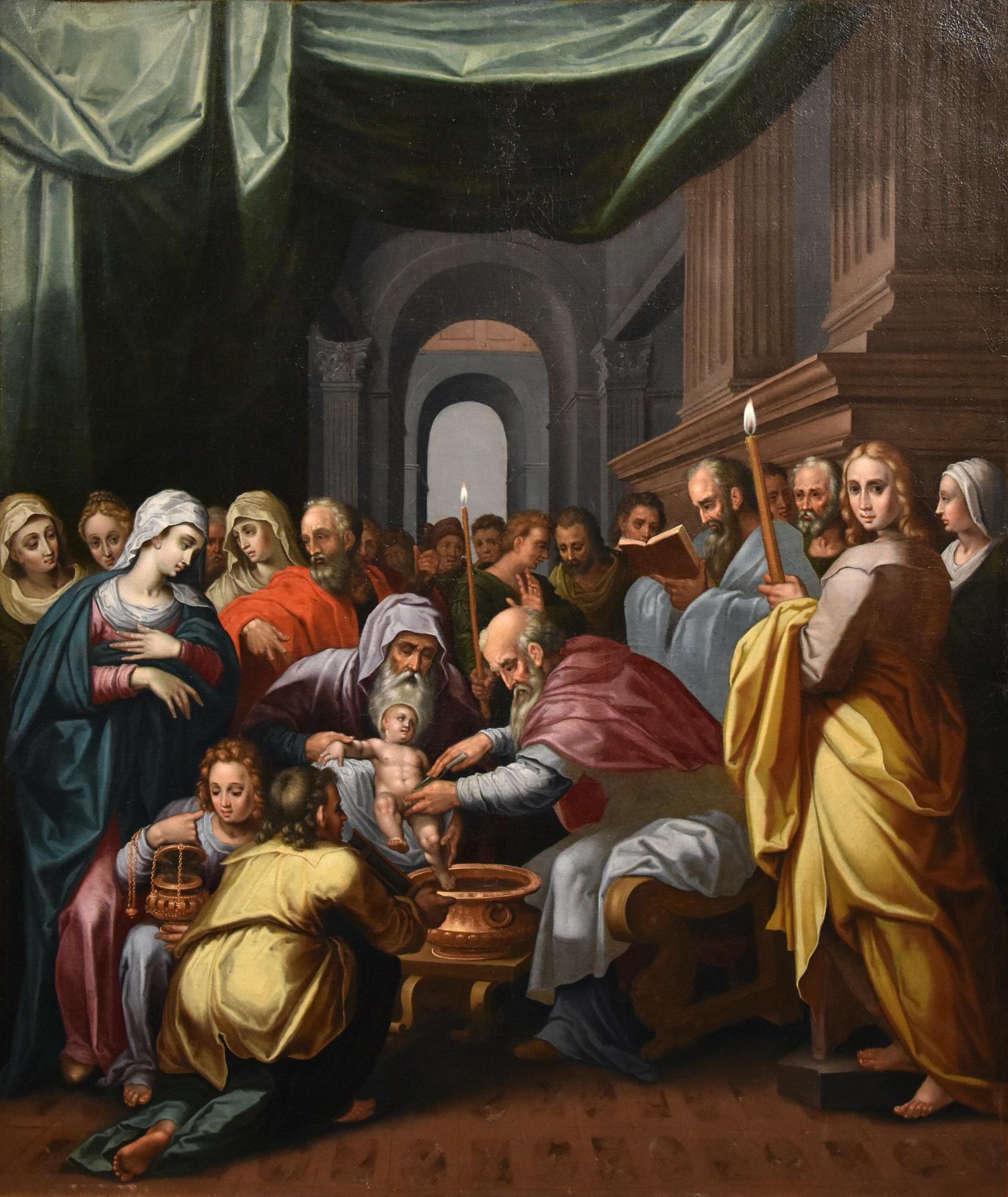 Gérard de Lairesse (Liège 1641 - Amsterdam 1711), attribué
Circoncision du Christ

Huile sur toile, 120 x 102 cm, Dans le cadre 138 x 119 cm.

La peinture, d'excellente qualité et conservation, illustre un passage raconté dans l'Évangile de Luc